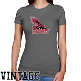 NCAA S.E. Missouri State Redhawks Ladies Charcoal Distressed Logo Vintage Slim Fit T-shirt
