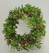 33" Holly Berry, Sorbus & Pine Cone Artificial Christmas Wreath - Unlit