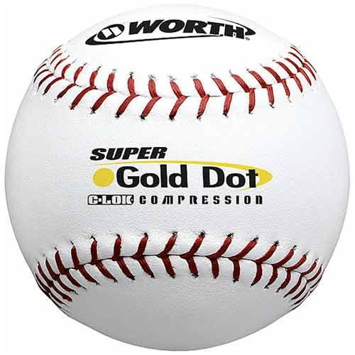 Softball   Worth Super Gold Dot 12 Slowpitch Softballs