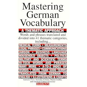 Mastering German Vocabulary: A Thematic Approach (Mastering Vocabulary) (Paperback)