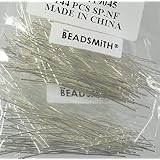240 Head Pins .020dia X 2 Inch Silver Plating Over Brass Thin 24 Gauge Wire Beadsmith Headpins