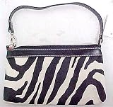 Black / White Zebra Striped Evening Bag BlackTrim