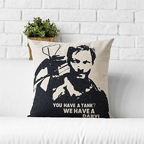 Della CollierCapa De Almofada Pillowcase The Walking Dead Cotton Linen Cushion Cover Car Sofa Chair Seat 18x18 Inches Throw Pillows Covers
