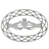 Sterling Silver Claddagh and Knot Pin