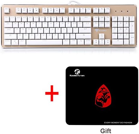 Corlorful Backlit Chroma Dimmable Tenkeyless Mechanical Gaming Keyboard with Programmable 104 Keys Anti-Ghosting MX Blue Switches