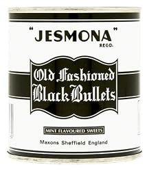Jesmona Black Bullets Peppermints, 8.8-Ounce Tin (Pack of 6)