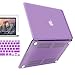IBENZER MacBook Pro 15 Inch Case 2012-2015, Soft Touch Hard Case Shell Cover with Keyboard Cover Screen Protector for Apple MacBook Pro 15 with Retina Display A1398, Purple,MMP15R-PU+2