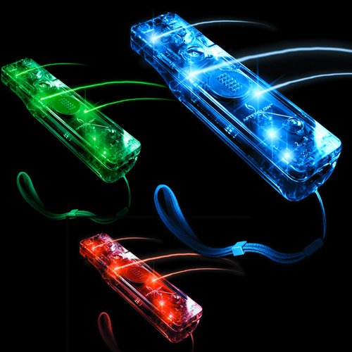 PDP Wii Wii U Afterglow Controller with Motion Plus Green Glow