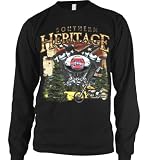 Southern Heritage Motorcycles Mens Thermal Shirt, Confederate Flag Chopper Engine Design Thermal