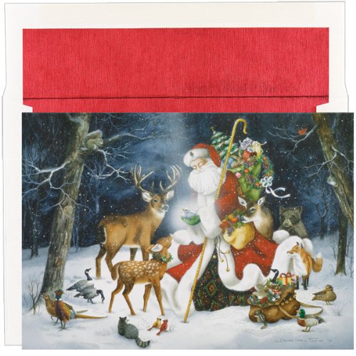 Winter Santa Scene Christmas Cards