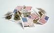 Club Pack of 12 USA American Pride Red White & Blue 0.5" Flag Pins #17013
