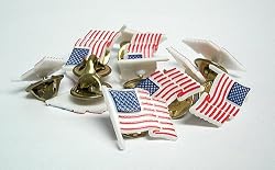 Club Pack of 12 USA American Pride Red White & Blue 0.5" Flag Pins #17013