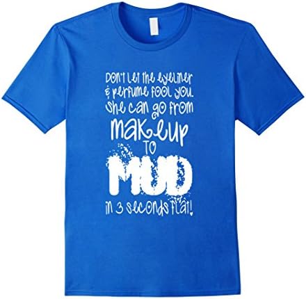 Men's Dont Let The Eyeliner &amp; Perfume Fool You Funny Tshirt Medium Royal Blue