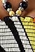 Swirl Design Satin Feel Beaded Halter Smocked Bodice Handkerchief Hem Dress