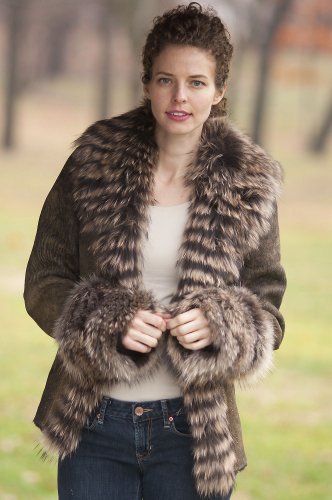 Womens Allura Shearling Sheepskin Fur Trim