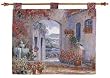 "Enthralling Vista" Flowers Fountain Wall Hanging Tapestry 27" x 36"