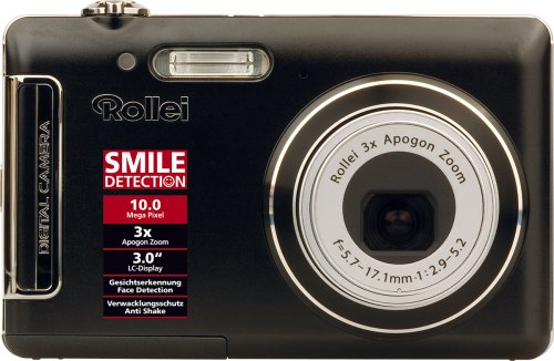 Rollei XS-10 Digitalkamera (10 Megapixel, 3-Fach opt. Zoom, 7,6 cm (3 Zoll) Display) schwarz