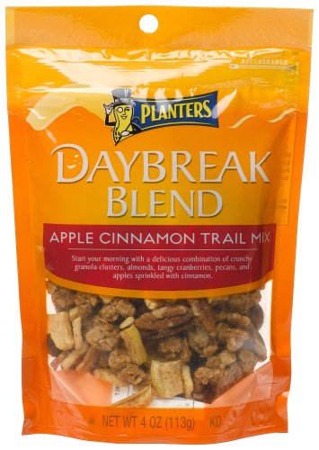 Planters Daybreak Blend Apple Cinnamon Trail Mix, 4-Ounce Bags (Pack of 12) by Planters