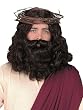 Brown Wig Jesus Wig With Beard Christianity Easter Christmas Theatre Production