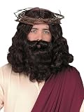 Brown Wig Jesus Wig With Beard Christianity Easter Christmas Theatre Production
