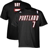 NBA Portland Trail Blazers #7 Brandon Roy Black Net Number T-shirt (Medium)