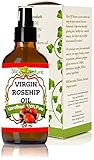 Slice of Nature Rosehip Oil for Face Hair Skin - Cold Pressed Virgin Rosehip Seed Oil Organic Sourced 4 Ounce