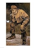 IMAGE OF Old man with a pipe, 1883 FINEST BRAND CANVAS Print With Added Heavy BRUSHSTROKES Vincent Van Gogh 18x24
