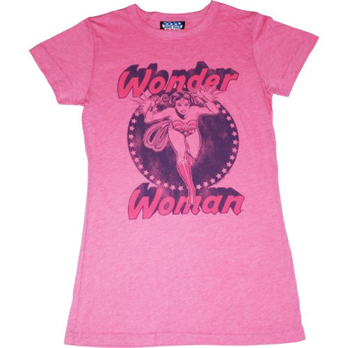  Wonder Woman Rosey Pink Juniors T-Shirt by Junk Food