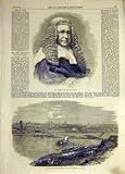 1865 JUSTICE LUSH JUDGE PORTRAIT PRAGUE BRIDGE PRINT