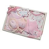 えくぼちゃん(ekubochan) 日本製 プレミアム 新生児 ギフトセット 〔ミトン&ソックス付〕（ピンク）