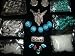 Silver antiqued angel pendant jewelry bead kit turquoise glass metal plastic