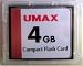 UMAX CFカード 4GB 60X CF4GB 87049624-0001