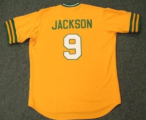 REGGIE JACKSON Oakland Athletics 1973 Majestic Cooperstown Throwback Baseball Jersey, Large