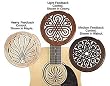 Lute Hole 4" Soundhole Cover for Feedback Control, Walnut Heavy