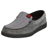  : DC Men's Villian Slip-on,Battleship/Plaid,5 M