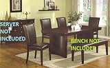 7 Pc Brown Dining Leather Chairs