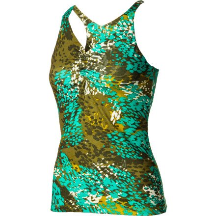 prAna Women's Sabin Racer Top (Agave Appaloosa, Large) On Sale