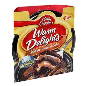 Betty Crocker Warm Delights, Molten Caramel Cake, 3.35-Ounce Bowls (Pack of 16)