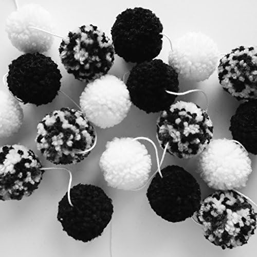 Bartlett Buntings Black and White Pom Poms Banner