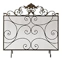 Victorian Scroll-Design Fire Screen