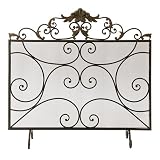 Victorian Scroll-Design Fire Screen