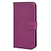 Droid Turbo Case, Abacus24-7 Wallet with Flip Cover and Stand, Purple