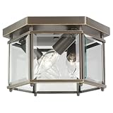 Sea Gull Lighting 7648-782 3-Light Ceiling Fixture, Clear Beveled Glass and Heirloom Bronze