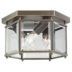 Sea Gull Lighting 7648-782 3-Light Ceiling Fixture, Clear Beveled Glass and Heirloom... by Sea Gull Lighting