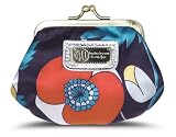 Capri Coin Purse, Navy Satin Floral