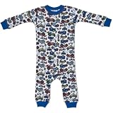 Gerber Baby-Boys Infant Race Car Thermal Unionsuit, White, 18 Months