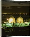 Box Canvas Print of Two gas storage spheres at ICI chemical works from Science Photo Library