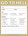 Knock Knock Nifty Note Pad, Go To Hell,   (Pack of 6)