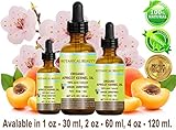 ORGANIC APRICOT KERNEL OIL Australian. 100% Pure / Virgin / Unrefined Cold Pressed Carrier Oil. 2 oz-60 ml. For Face, Hair and Body