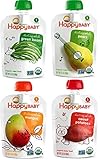 Happy Baby Organic Baby Food Stage 1 Starting Solids Variety Pack, 16/3.5 oz